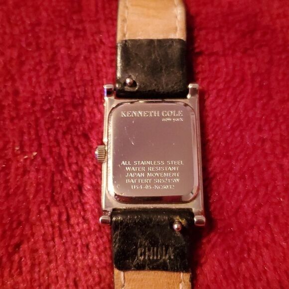 Kenneth Cole Watch U54-05-KC6032‎ Women's Leather Band Petite Rectangular Silver - Picture 5 of 9